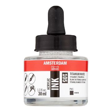 SKU_064185 ΜΕΛΑΝΙ AMSTERDAM ΑΚΡΥΛΙΚΟ 30ml 105 Titanium White