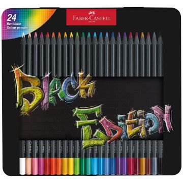 SKU_067936 ΞΥΛΟΜΠΟΓΙΕΣ FABER-CASTELL BLACK ΚΑΣΕΤΙΝΑ 24τεμ
