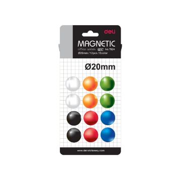 SKU_064635 ΜΑΓΝΗΤΕΣ DELI ΧΡΩΜΑΤΙΣΤΟΙ Φ20 12ΤΕΜ