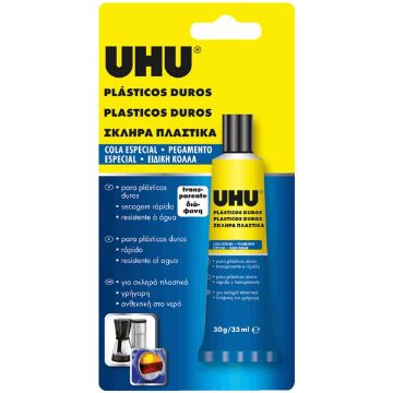 SKU_054190 ΚΟΛΛΑ UHU HARD PLASTICS 33ml