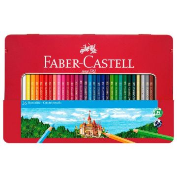 SKU_067938 ΞΥΛΟΜΠΟΓΙΕΣ FABER-CASTELL ΚΑΣΤΡΟ ΚΑΣΕΤΙΝΑ 36τεμ