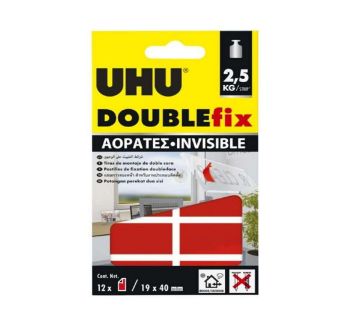 SKU_068458 ΑΥΤΟΚΟΛΛΗΤΟ UHU DOUBLE FIX 12τεμ