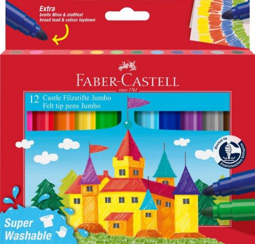 ΜΑΡΚΑΔΟΡΟΙ ΣΧΟΛΙΚΟΙ FABER-CASTELL JUMBO 12τεμ